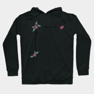 Coma Berenices (Berenice's Hair) Constellation Roses and Hearts Doodle Hoodie